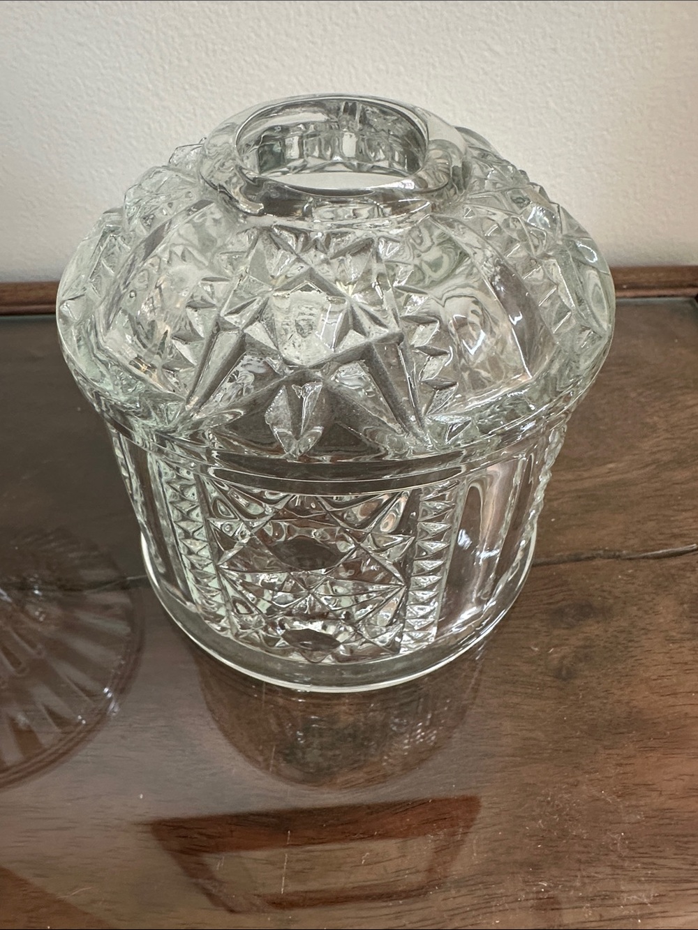 Vintage Franken Fairy Lamp - Stars & Bars Top with Lead Crystal Base - Picture 4 of 6